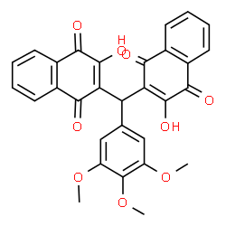 ChemSpider 2D Image | 2,2'-[(3,4,5-Trimethoxyphenyl)methylene]bis(3-hydroxy-1,4-naphthoquinone) | C30H22O9