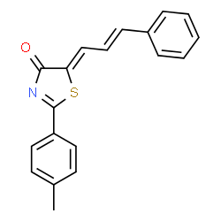 ChemSpider 2D Image | (5Z)-2-(4-methylphenyl)-5-[(2E)-3-phenylprop-2-enylidene]-1,3-thiazol-4(5H)-one | C19H15NOS