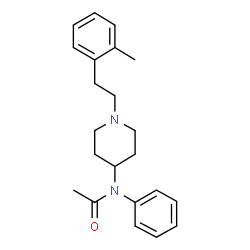 ChemSpider 2D Image | N-{1-[2-(2-Methylphenyl)ethyl]-4-piperidinyl}-N-phenylacetamide | C22H28N2O