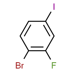 ChemSpider 2D Image | 4-Bromo-3-fluoroiodobenzene | C6H3BrFI