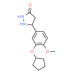 ChemSpider 2D Image | 5-[3-(Cyclopentyloxy)-4-methoxyphenyl]-3-pyrazolidinone | C15H20N2O3