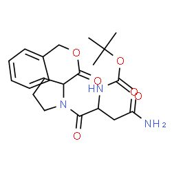 ChemSpider 2D Image | Benzyl N~2~-(tert-butoxycarbonyl)asparaginylprolinate | C21H29N3O6