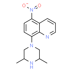 ChemSpider 2D Image | 8-(3,5-dimethylpiperazino)-5-nitroquinoline | C15H18N4O2