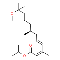ChemSpider 2D Image | Isopropyl (2Z,4E,7S)-11-methoxy-3,7,11-trimethyl-2,4-dodecadienoate | C19H34O3