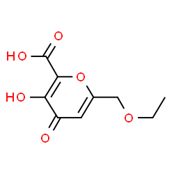ChemSpider 2D Image | 6-(Ethoxymethyl)-3-hydroxy-4-oxo-4H-pyran-2-carboxylic acid | C9H10O6