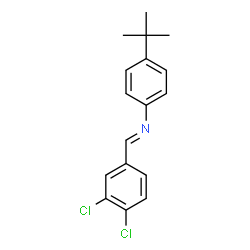 ChemSpider 2D Image | 4-(tert-butyl)-N-[(3,4-dichlorophenyl)methylene]aniline | C17H17Cl2N