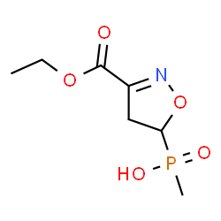 ChemSpider 2D Image | [3-(Ethoxycarbonyl)-4,5-dihydro-1,2-oxazol-5-yl]methylphosphinic acid | C7H12NO5P