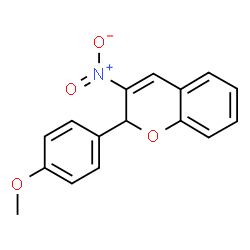 ChemSpider 2D Image | 2-(4-Methoxyphenyl)-3-nitro-2H-chromene | C16H13NO4