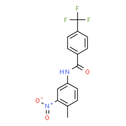 ChemSpider 2D Image | N-(4-Methyl-3-nitrophenyl)-4-(trifluoromethyl)benzamide | C15H11F3N2O3