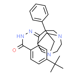 ChemSpider 2D Image | 4-tert-butyl-N'-[(9E)-1-phenyl-3,6-diazatricyclo[4.3.1.1~3,8~]undec-9-ylidene]benzohydrazide | C26H32N4O