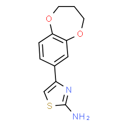 ChemSpider 2D Image | 4-(3,4-dihydro-2H-benzo[b][1,4]dioxepin-7-yl)thiazol-2-amine | C12H12N2O2S