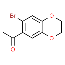 ChemSpider 2D Image | 1-(7-Bromo-2,3-dihydro-1,4-benzodioxin-6-yl)ethanone | C10H9BrO3