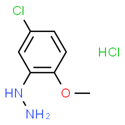 ChemSpider 2D Image | (5-Chloro-2-methoxy-phenyl)-hydrazine hydrochloride | C7H10Cl2N2O