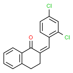ChemSpider 2D Image | 2-(2,4-dichlorobenzylidene)-1,2,3,4-tetrahydronaphthalen-1-one | C17H12Cl2O