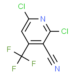 ChemSpider 2D Image | 2,6-Dichloro-4-(trifluoromethyl)nicotinonitrile | C7HCl2F3N2