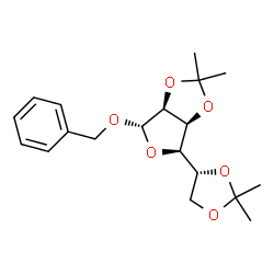 ChemSpider 2D Image | (3aS,4S,6R,6aS)-4-(Benzyloxy)-6-[(4R)-2,2-dimethyl-1,3-dioxolan-4-yl]-2,2-dimethyltetrahydrofuro[3,4-d][1,3]dioxole | C19H26O6