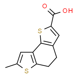 ChemSpider 2D Image | 7-Methyl-4,5-dihydrothieno[2,3-e][1]benzothiophene-2-carboxylic acid | C12H10O2S2