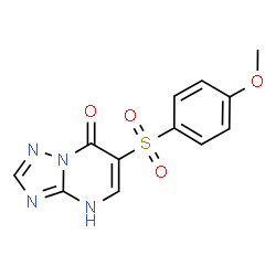 ChemSpider 2D Image | 6-[(4-Methoxyphenyl)sulfonyl][1,2,4]triazolo[1,5-a]pyrimidin-7(1H)-one | C12H10N4O4S