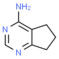 ChemSpider 2D Image | 5H,6H,7H-cyclopenta[d]pyrimidin-4-amine | C7H9N3