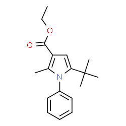 ChemSpider 2D Image | Ethyl 5-tert-butyl-2-methyl-1-phenyl-1H-pyrrole-3-carboxylate | C18H23NO2