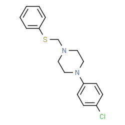 ChemSpider 2D Image | 1-(4-Chlorophenyl)-4-[(phenylsulfanyl)methyl]piperazine | C17H19ClN2S