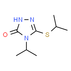 ChemSpider 2D Image | 4-isopropyl-5-(isopropylthio)-4H-1,2,4-triazol-3-ol | C8H15N3OS