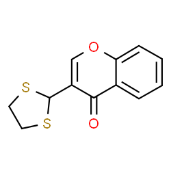 ChemSpider 2D Image | 3-(1,3-Dithiolan-2-yl)-4H-chromen-4-one | C12H10O2S2