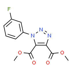ChemSpider 2D Image | Dimethyl 1-(3-fluorophenyl)-1H-1,2,3-triazole-4,5-dicarboxylate | C12H10FN3O4