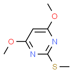 ChemSpider 2D Image | 4,6-Dimethoxy-2-(methylsulfanyl)pyrimidine | C7H10N2O2S