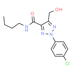 ChemSpider 2D Image | N-Butyl-2-(4-chlorophenyl)-5-(hydroxymethyl)-2H-1,2,3-triazole-4-carboxamide | C14H17ClN4O2