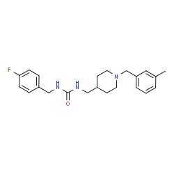 ChemSpider 2D Image | 1-(4-Fluorobenzyl)-3-{[1-(3-methylbenzyl)-4-piperidinyl]methyl}urea | C22H28FN3O