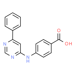 ChemSpider 2D Image | 4-[(6-Phenyl-4-pyrimidinyl)amino]benzoic acid | C17H13N3O2