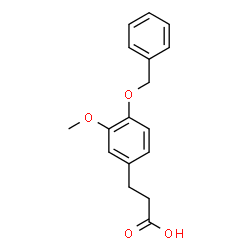 ChemSpider 2D Image | 3-Methoxy-4-(benzyloxy)-benzenepropanoic acid | C17H18O4