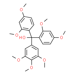 ChemSpider 2D Image | Bis(2,4-dimethoxyphenyl)(3,4,5-trimethoxyphenyl)methanol | C26H30O8