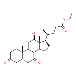 ChemSpider 2D Image | Ethyl (5beta,8xi,9xi,14xi,20S)-3,7,12-trioxocholan-24-oate | C26H38O5