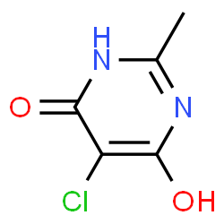 ChemSpider 2D Image | 5-Chloro-6-hydroxy-2-methyl-4(1H)-pyrimidinone | C5H5ClN2O2