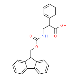 ChemSpider 2D Image | 3-{[(9H-Fluoren-9-ylmethoxy)carbonyl]amino}-2-phenylpropanoic acid | C24H21NO4