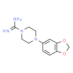 ChemSpider 2D Image | 4-Benzo[1,3]dioxol-5-yl-piperazine-1-carboxamidine | C12H16N4O2
