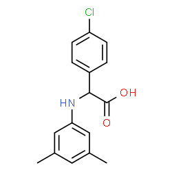 ChemSpider 2D Image | (4-Chlorophenyl)[(3,5-dimethylphenyl)amino]acetic acid | C16H16ClNO2