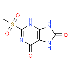 ChemSpider 2D Image | 2-(Methylsulfonyl)-7,9-dihydro-3H-purine-6,8-dione | C6H6N4O4S