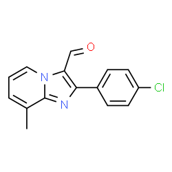 ChemSpider 2D Image | 2-(4-Chlorophenyl)-8-methylimidazo[1,2-a]pyridine-3-carbaldehyde | C15H11ClN2O