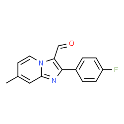 ChemSpider 2D Image | 2-(4-Fluorophenyl)-7-methylimidazo[1,2-a]pyridine-3-carbaldehyde | C15H11FN2O