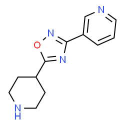 ChemSpider 2D Image | 3-(5-PIPERIDIN-4-YL-1,2,4-OXADIAZOL-3-YL)PYRIDINE | C12H14N4O
