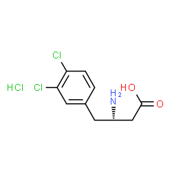 ChemSpider 2D Image | (S)-3-AMINO-4-(3,4-DICHLOROPHENYL)BUTANOIC ACID HYDROCHLORIDE | C10H12Cl3NO2