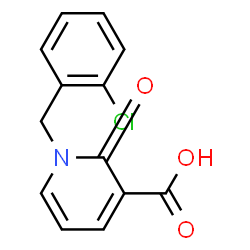 ChemSpider 2D Image | 1-(2-Chlorobenzyl)-2-oxo-1,2-dihydro-3-pyridinecarboxylic acid | C13H10ClNO3