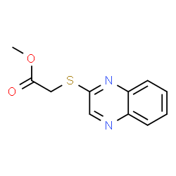 ChemSpider 2D Image | Methyl 2-(quinoxalin-2-ylthio)acetate | C11H10N2O2S