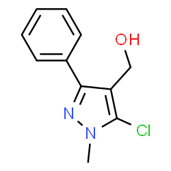 ChemSpider 2D Image | (5-Chloro-1-methyl-3-phenyl-1H-pyrazol-4-yl)methanol | C11H11ClN2O