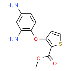 ChemSpider 2D Image | Methyl 3-(2,4-diaminophenoxy)-2-thiophenecarboxylate | C12H12N2O3S