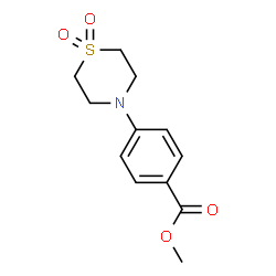 ChemSpider 2D Image | Methyl 4-(1,1-dioxidothiomorpholino)benzoate | C12H15NO4S