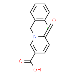 ChemSpider 2D Image | 1-(2-Chlorobenzyl)-6-oxo-1,6-dihydro-3-pyridinecarboxylic acid | C13H10ClNO3